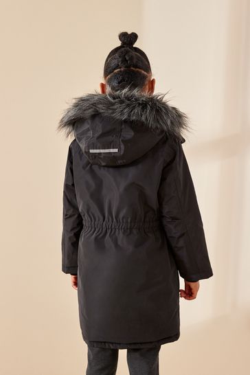 Next black parka hot sale