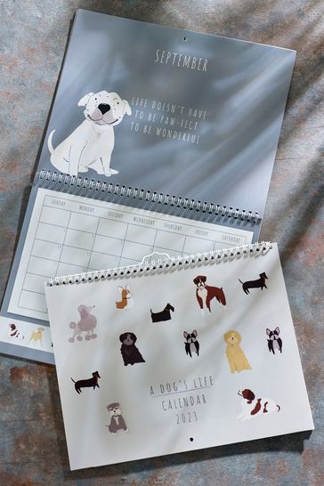 Grey Multi Dogs Calendar