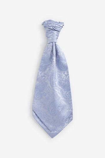 Light Blue Cravat And Pocket Square Set