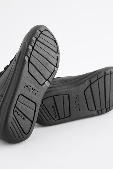 Black Lace Up Wide Fit G School Trainers