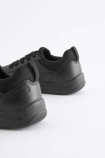 Buy Black Lace Up Wide Fit G School Trainers from Next Singapore