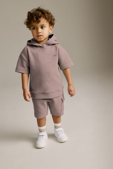 Short sleeve hoodie hot sale and shorts set