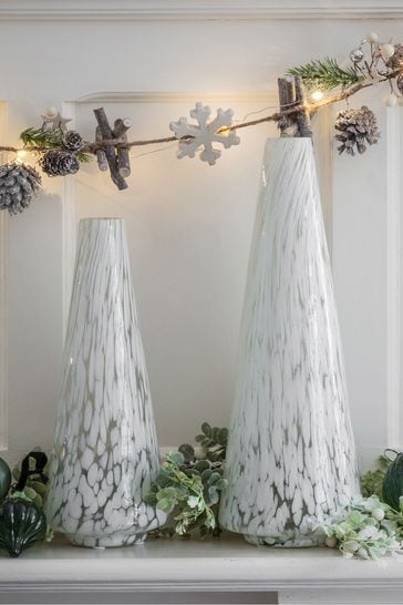 Gallery Home White Christmas Cael Tree Vase 38cm