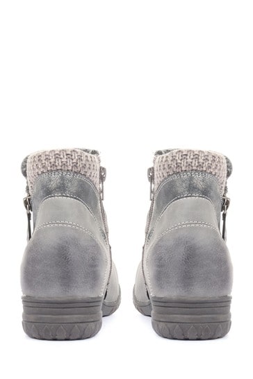Ladies ruched ankle boots on sale