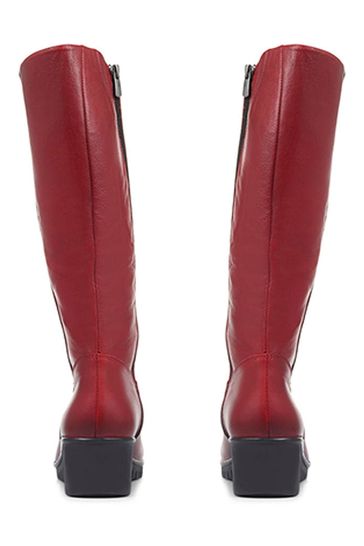 Knee high red boots uk outlet