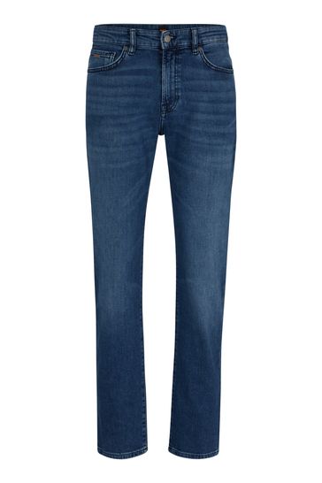 Buy BOSS Light Blue Maine Straight Fit Stretch Denim Jeans from Next Bahrain