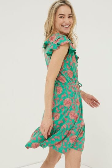 Buy FatFace Green Riley Bali Jersey Dress from Next Singapore