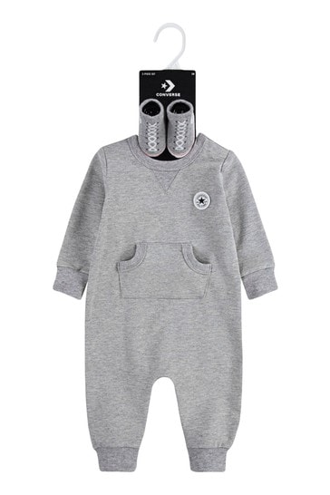 Gray hot sale baby converse