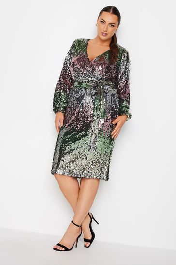 Multi colored sequin dress plus on sale size