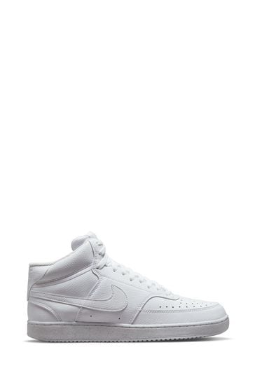 Nike White Court Vision Mid Trainers