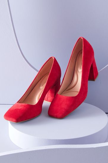 Buy Red Forever Comfort With Motionflex Square Toe Block Heel