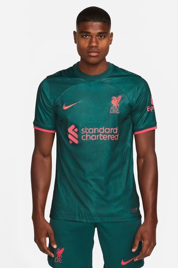 Nike Green Blank Liverpool FC Third Stadium Football Shirt