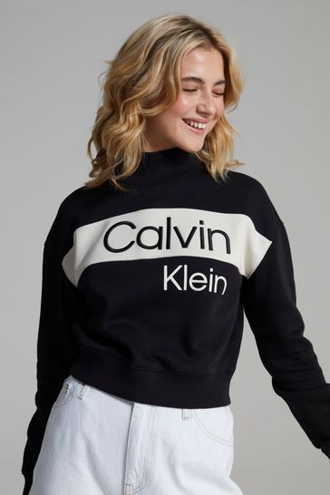 Calvin Klein Jeans Black Mock Neck Sweater