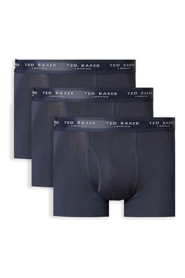 Ted Baker Blue Cotton Trunks Three Pack