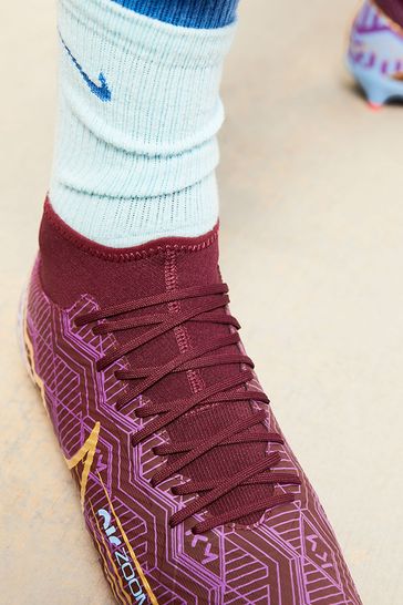 Maroon mercurial cleats top