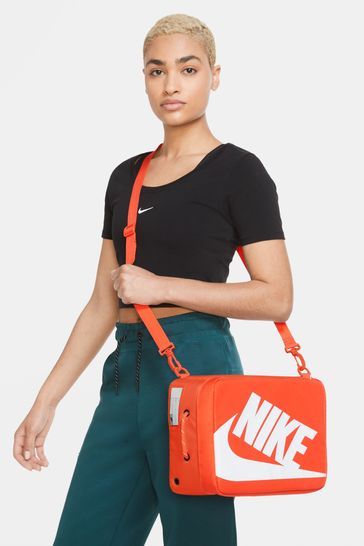Nike Heritage Cross Body Bum Bag In Grey And Orange for Women