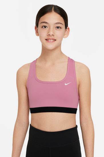 Nike Pink Performance Pro Medium Support Swoosh Bra