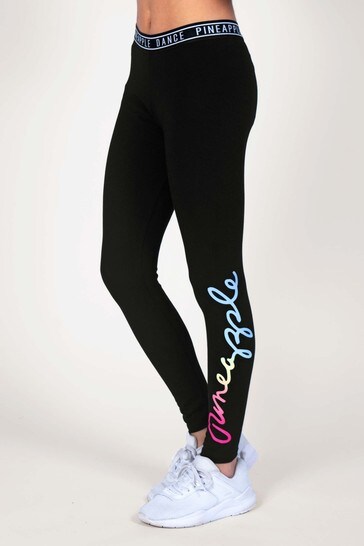 Pineapple Black Ombre Logo Leggings