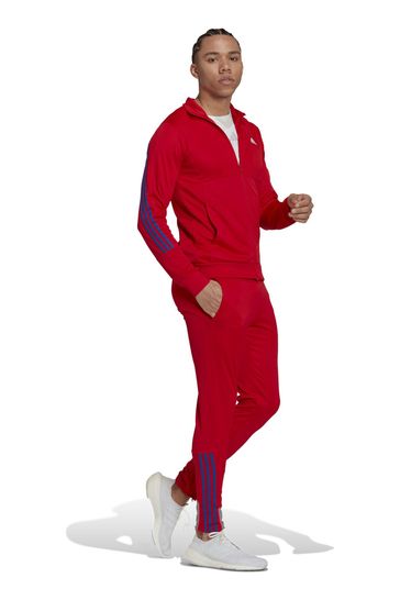 Adidas red jogging suit clearance