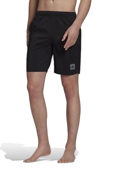 adidas Black Performance Classic-Length Solid Swim Shorts