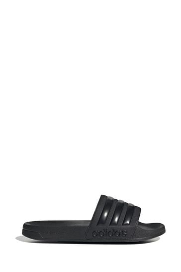 adidas Dark Black Sportswear Adilette Shower Slides