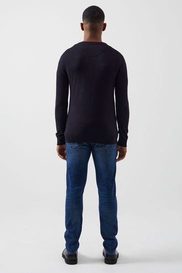 Buy French Connection Dark Navy V-Neck Knitwear from Next USA