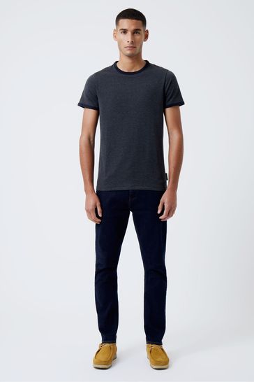 French Connection Charcoal/Navy Ringer T-Shirt