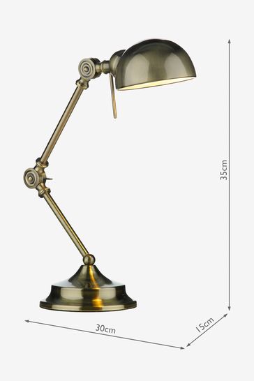 Dar Lighting Grey Brunel Table Lamp