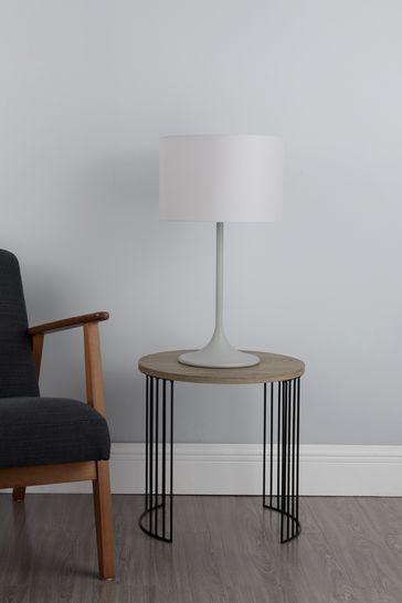 Dar Lighting Grey Dar Tulip Table Lamp With Shade