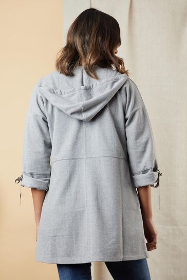 Gray hooded coat shop