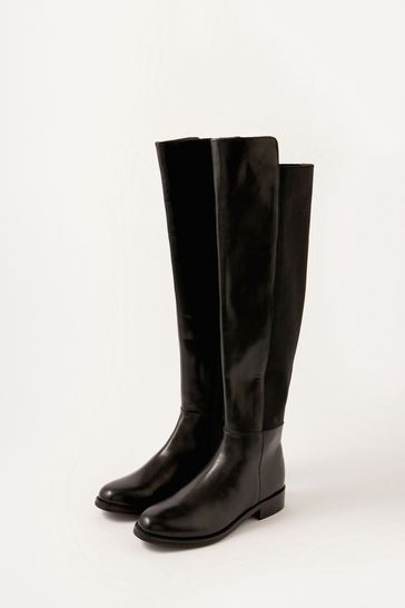 Monsoon Black Leather Olivia Riding Boots