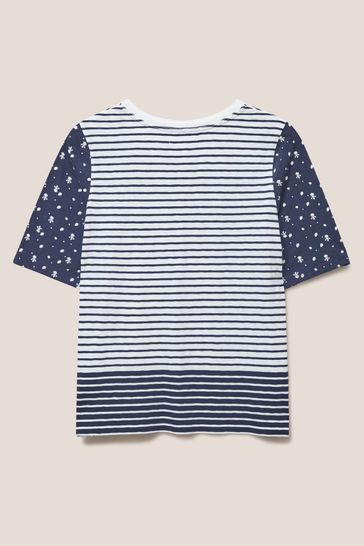 Blue and white hotsell striped t shirt