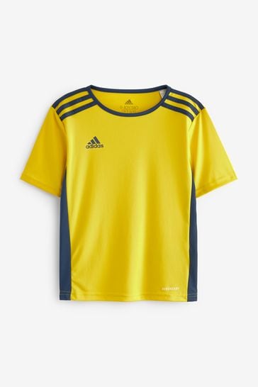 adidas Yellow/Blue Entrada 18 T-Shirt