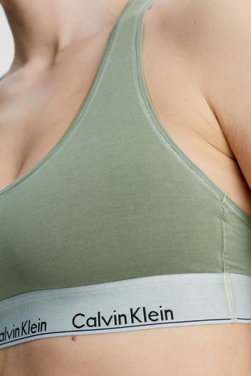 Olive green calvin klein bralette best sale
