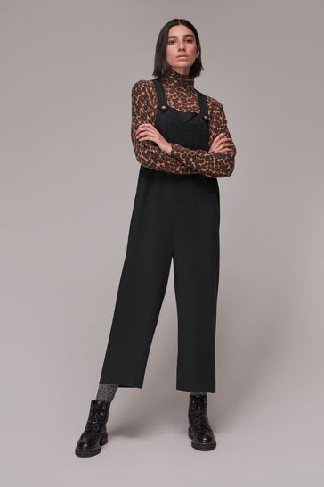 Buy Whistles Black Rita Easy Dungarees 