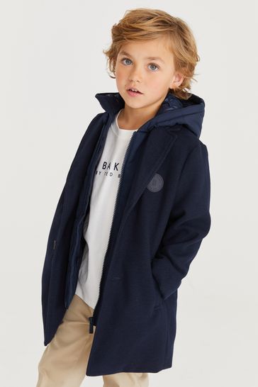 Baker by Ted Baker Navy Smart Coat