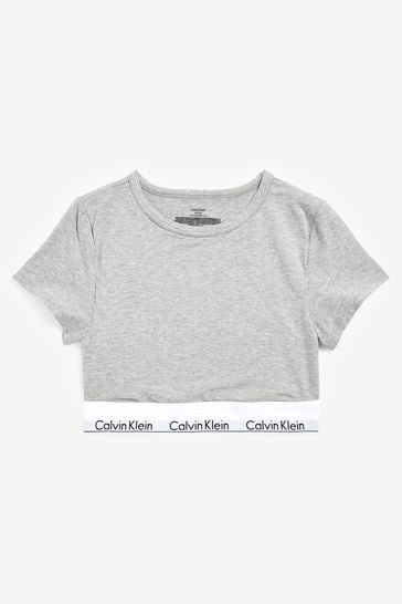 Buy Calvin Klein Grey Modern Cotton T-Shirt Bralette from Next Latvia