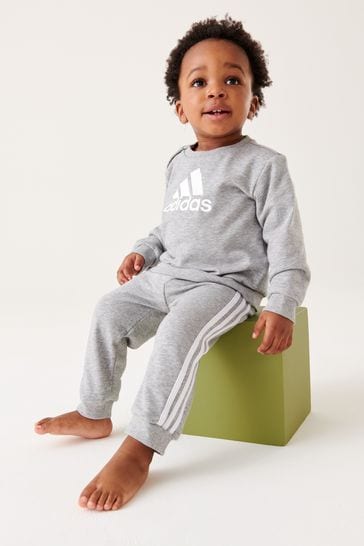 adidas Grey Badge Of Sports French Terry Joggers Set