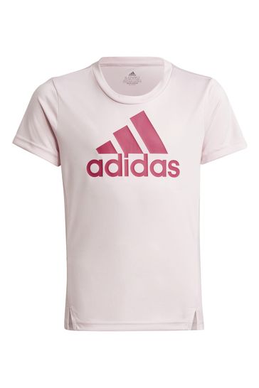adidas Light Pink Performance Logo T-Shirt