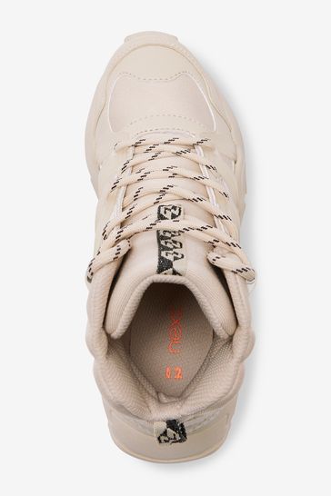 Buy Neutral Chunky High Top Trainer Boots from Next Luxembourg