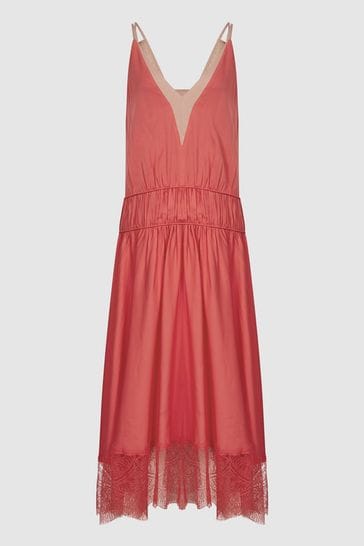 Buy Reiss Coral Henley Romantic Cami Midi Dress from Next Luxembourg