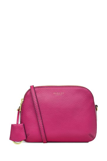 RADLEY DOUBLE TROUBLE LARGE ROSE PINK LEATHER ZIP AROUND MATINEE PURSE  WALLET | eBay