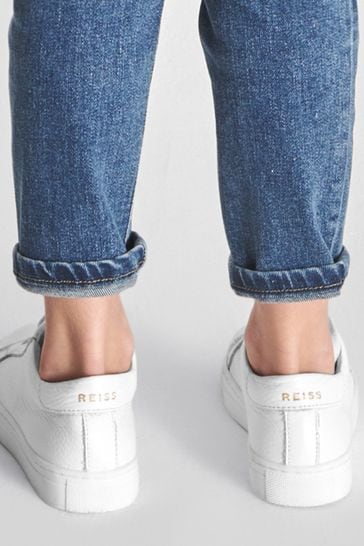 White leather sales trainers junior
