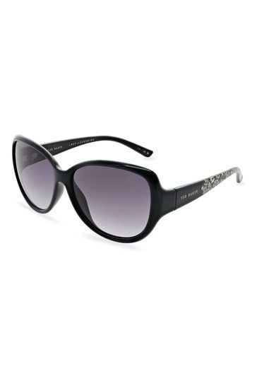 Ted Baker Womens Oversized Fashion Sunglasses with Excusive Floral Print on Temples