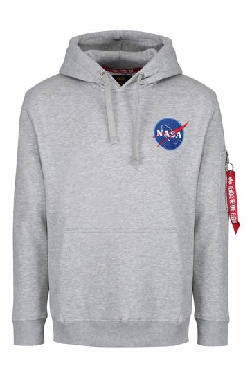 Buy Alpha Industries Grey Heather Space Shuttle Hoodie from the Laura  Ashley online shop