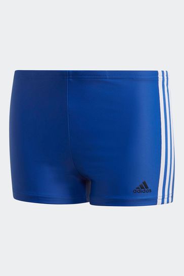 adidas Blue 3-Stripes Swim Boxers