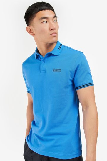 Barbour® International Blue Essential Tipped Polo Shirt