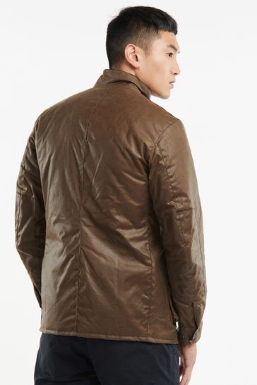Barbour international duke shop wax jacket brown