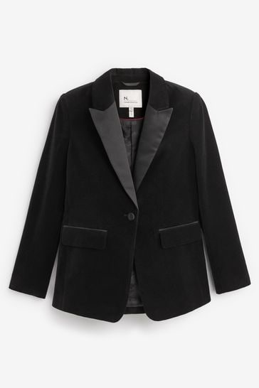 Next black outlet velvet blazer