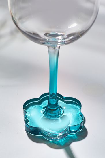 Blue wine best sale glasses